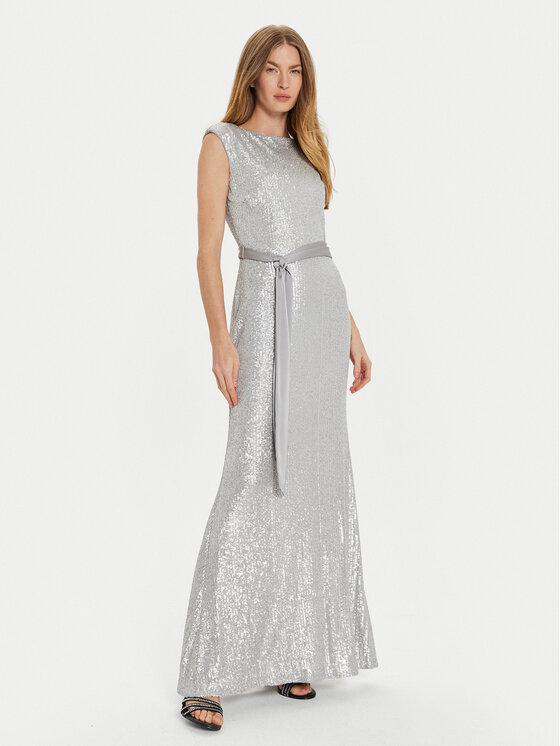 Joseph Ribkoff Joseph Ribkoff Sukienka wieczorowa 243775 Srebrny Regular Fit