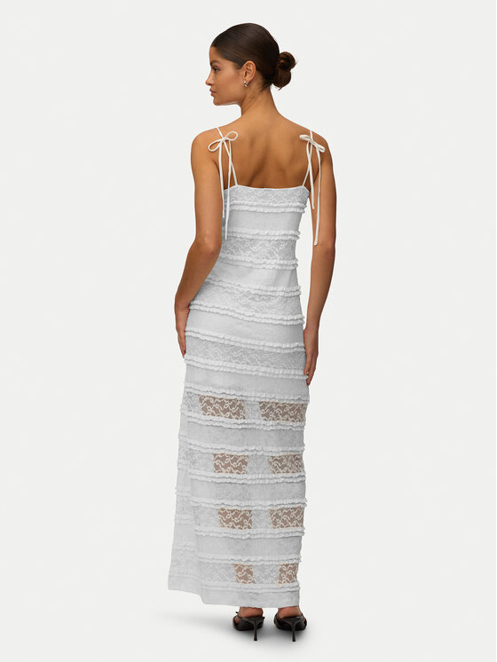 Vero Moda Vero Moda Večerna obleka Lucia 10348443 Kremna Regular Fit