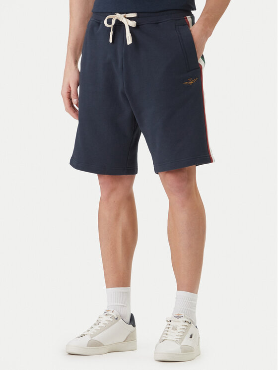 Aeronautica Militare Aeronautica Militare Pantaloni scurți sport 261BF0030UF00677 Bleumarin Regular Fit