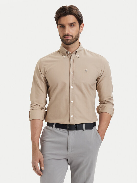 BOSS Cămașă H-Roan 50555920 Bej Slim Fit