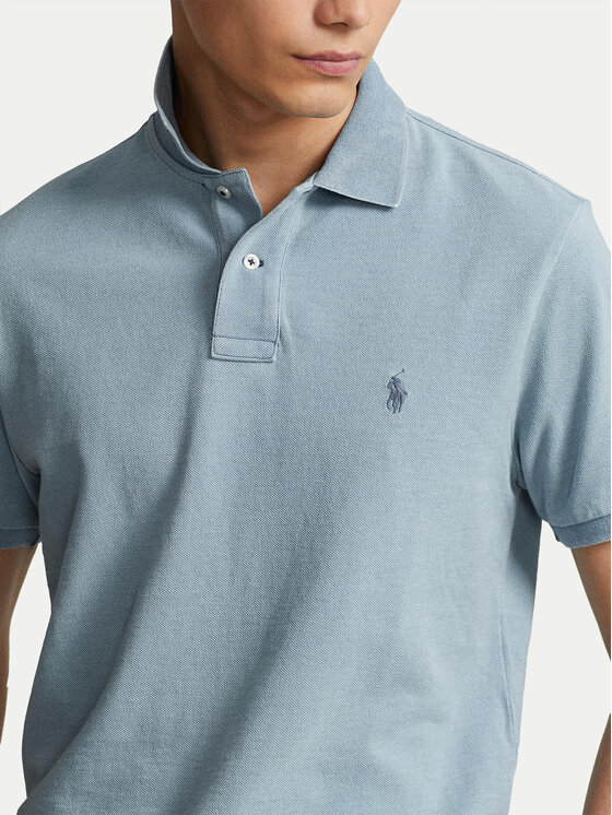 Polo Ralph Lauren Polo Ralph Lauren Тениска с яка и копчета 710536856216 Син Slim Fit