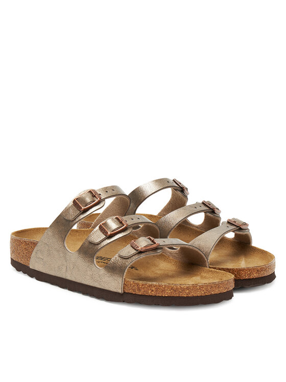 Birkenstock Birkenstock Klapki Florida 1030352 Złoty