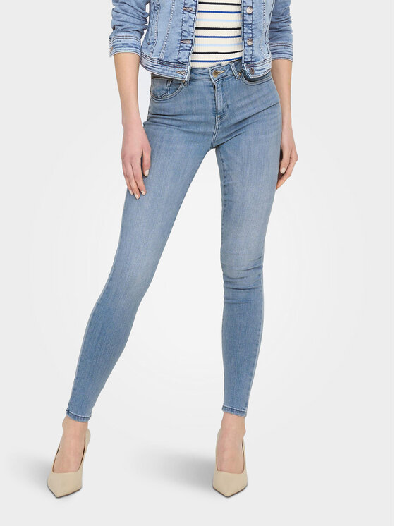 ONLY Džínsy Power 15228584 Modrá Skinny Fit