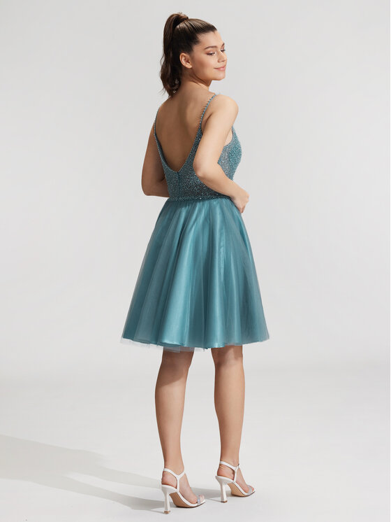 Hey Kyla Hey Kyla Cocktail obleka 5AG014HK Modra Regular Fit