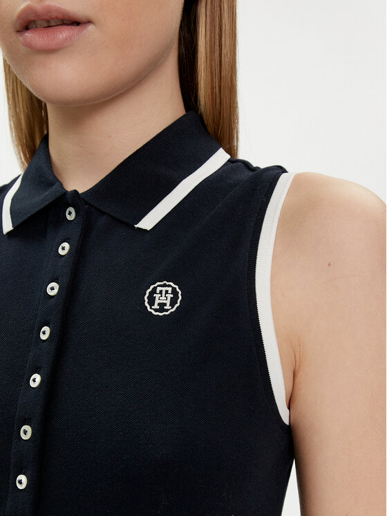 Tommy Hilfiger Tommy Hilfiger Sommerkleid WW0WW41272 Dunkelblau Regular Fit