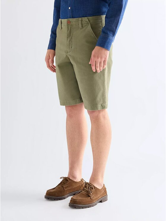 Wrangler Wrangler Szorty materiałowe CHINO SHORTS Zielony Regular Fit