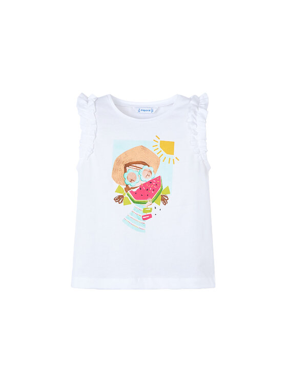 Mayoral Mayoral Top 3021 Bianco Regular Fit