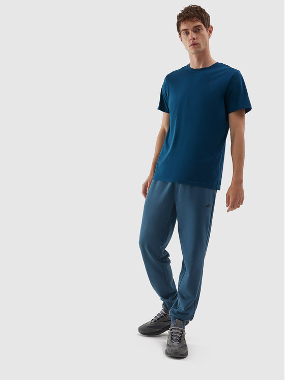 4F 4F Tričko 4FAW23TTSHM0876 Modrá Regular Fit