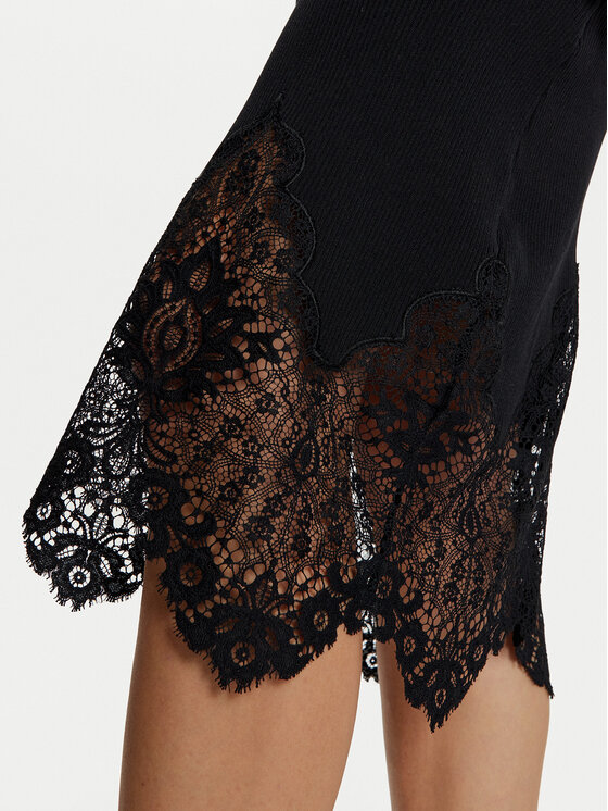 Morgan Morgan Rochie tricotată 242-RMSIKA Negru Slim Fit