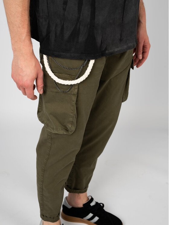 Xagon Xagon Spodnie materiałowe P25032CR4057 Zielony Slim Fit