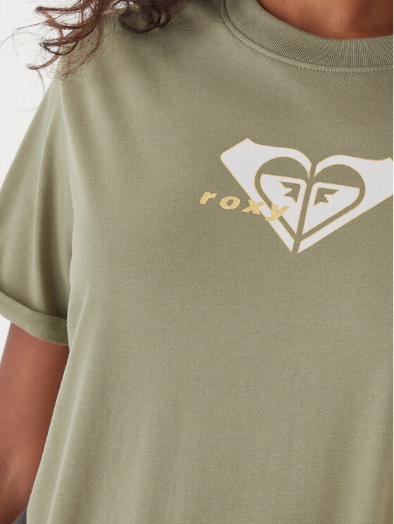 Roxy Roxy T-shirt Oceanregular ERJZT06078 Verde Regular Fit