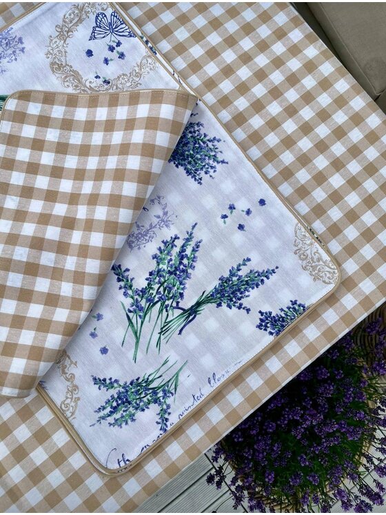 Roseberry Home Roseberry Home Obrus Beige Gingham Beżowy