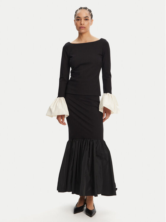STAUD STAUD Spódnica maxi Hawthorne R25R6115PF Czarny Regular Fit