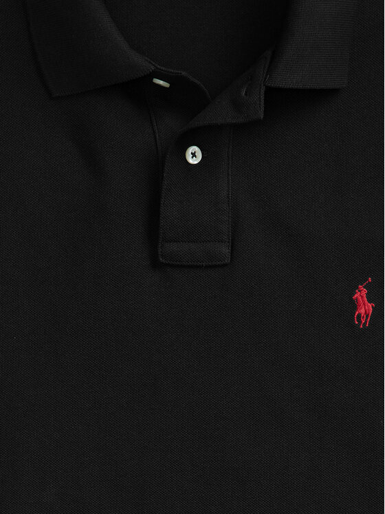 Polo Ralph Lauren Polo Ralph Lauren Тениска с яка и копчета Core Replen 710782592 Черен Custom Slim Fit