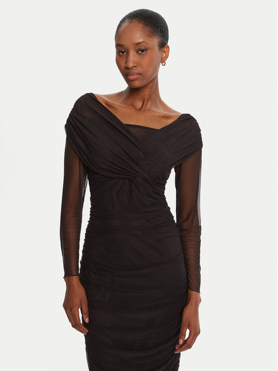 Rinascimento Rinascimento Koktel haljina CFC0126152003 Crna Slim Fit