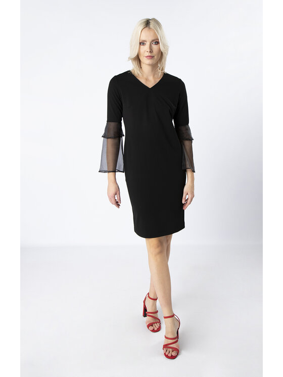 QUIOSQUE QUIOSQUE Každodenné šaty TIULE DRESS Čierna Regular Fit