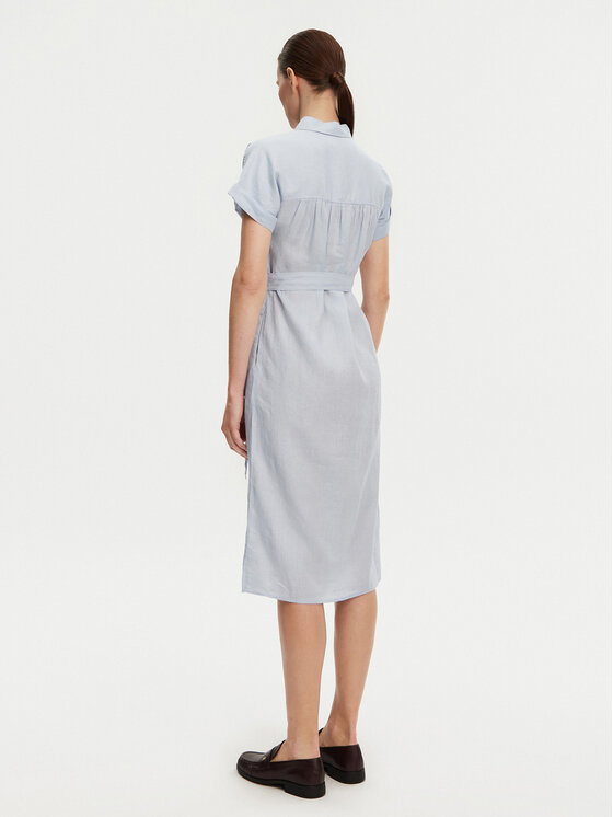 Tommy Hilfiger Tommy Hilfiger Rochie tip cămașă Ess WW0WW44653 Albastru celest Regular Fit