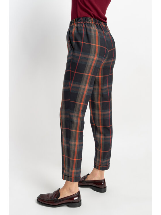 CLICK CLICK Kalhoty z materiálu 30-314 Bordó Skinny Fit