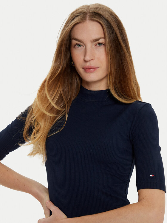 Tommy Hilfiger Tommy Hilfiger Kleid für den Alltag WW0WW44429 Dunkelblau Slim Fit