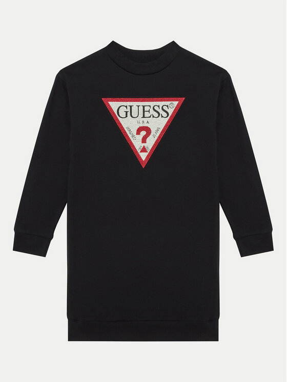 Guess Guess Rochie tricotată J3YK20 KA6R4 Negru Regular Fit