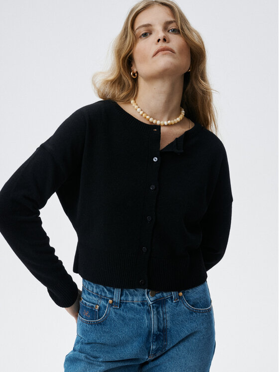 MARI PRETI MARI PRETI Cardigan Willow Nero Regular Fit