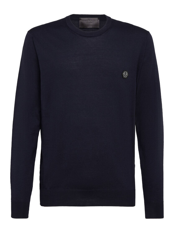 PHILIPP PLEIN PHILIPP PLEIN S dlouhým rukávem 11277 Tmavomodrá Regular Fit