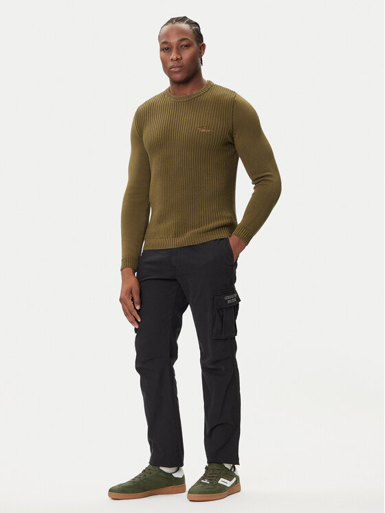 Aeronautica Militare Aeronautica Militare Džemper 252MA1571UL00409 Zelena Slim Fit