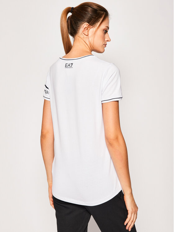 EA7 Emporio Armani EA7 Emporio Armani T-Shirt 3HTT28 TJ12Z 1100 Biały Regular Fit
