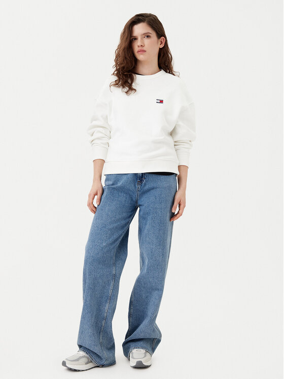 Tommy Jeans Tommy Jeans Pulóver DW0DW19408 Ekru Boxy Fit