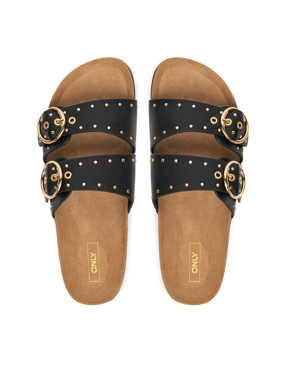 ONLY Shoes ONLY Shoes Papucs Onlmaxi-15 Pu Studs Buckle 15341190 Fekete