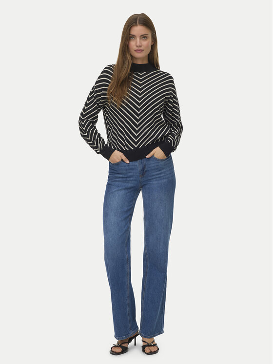 Vero Moda Vero Moda Sweter Capricorn 10331893 Czarny Regular Fit