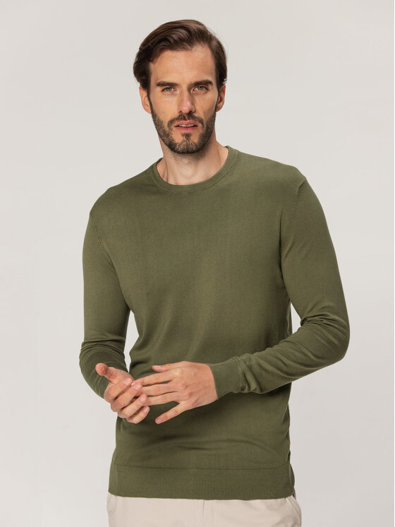 Willsoor Willsoor Sweter 66605 Zielony Regular Fit