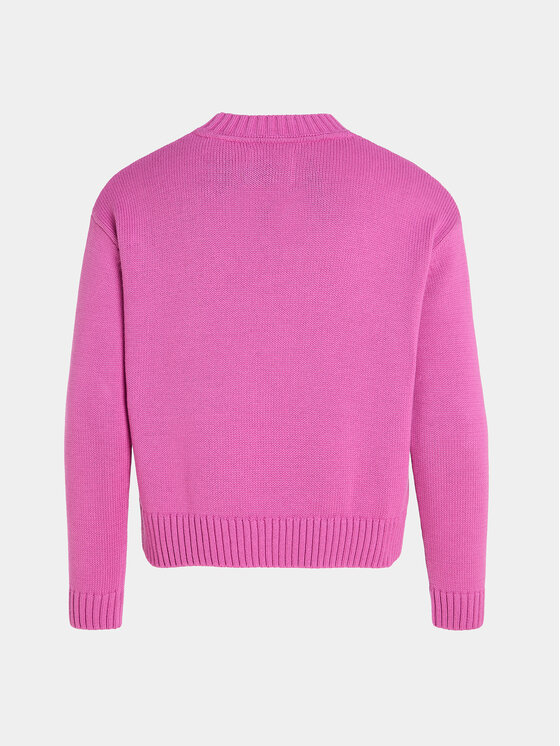 Calvin Klein Jeans Calvin Klein Jeans Пуловер Fluffy Monogram IG0IG02220 Розов Regular Fit