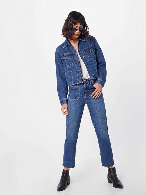 Lee Lee Giacca da donna RIDER CROPPED Blu Slim Fit