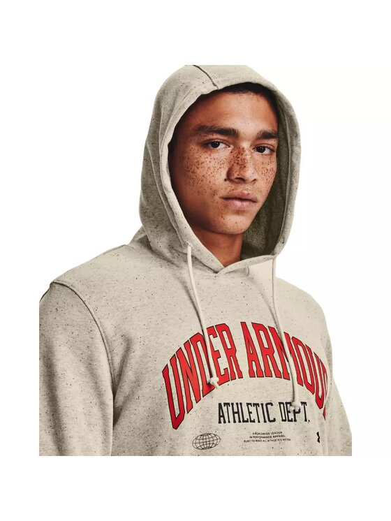 Under Armour Under Armour Bluza UA Rival Try Athlc Dept HD Beżowy Loose Fit
