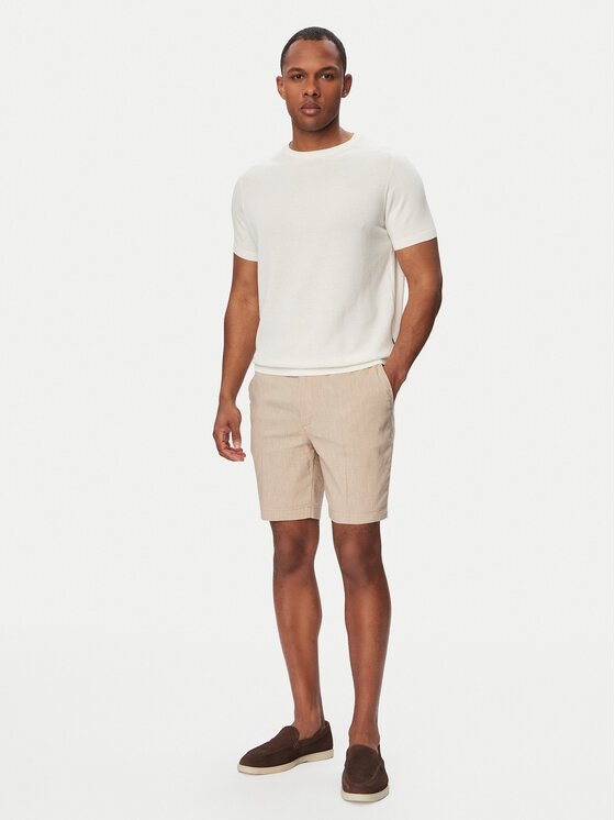 BOSS BOSS Szövet rövidnadrág Kane1 50557537 Bézs Regular Fit