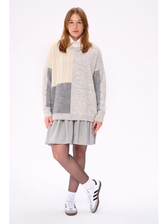 blue shadow blue shadow Sweter Hardin Szary Regular Fit