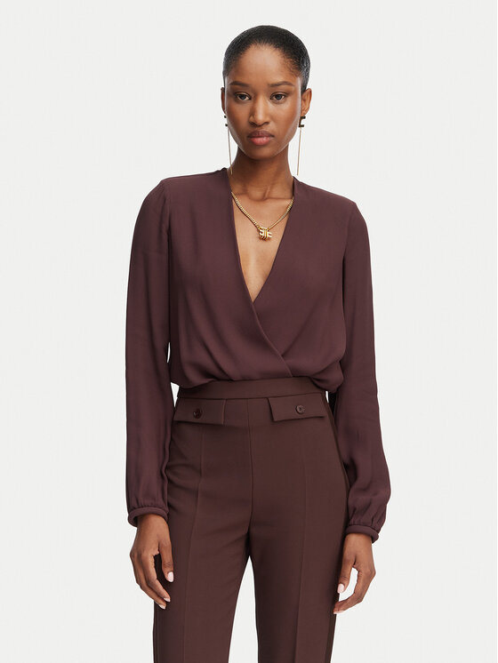 Elisabetta Franchi Elisabetta Franchi Bodijs CB-007-62E2-V420 Tumši brūna Regular Fit