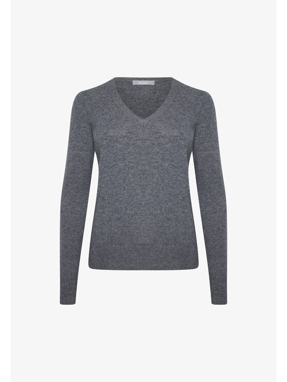 Style Republic Style Republic Sweter Kaszmir Szary ciemny Comfort Fit