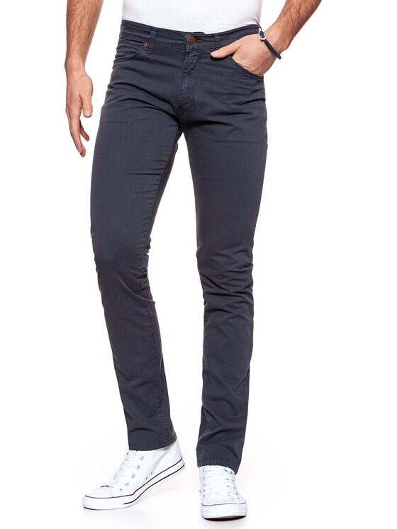 Wrangler Wrangler Spodnie materiałowe LARSTON Niebieski Slim Fit
