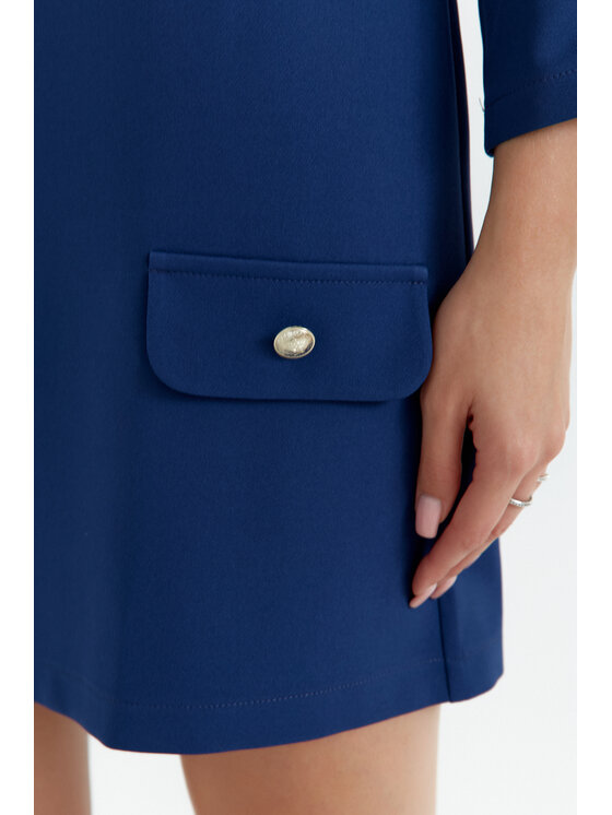 Makover Makover Sukienka wieczorowa K148 Granatowy Ladies Fit