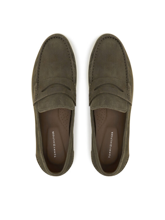 Tommy Hilfiger Tommy Hilfiger Mokasyny Nubuck P Loafer FM0FM05350 Khaki
