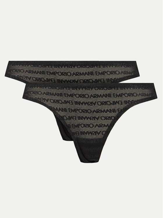 Emporio Armani Underwear 2 pāru brazīliešu biksīšu komplekts 163337 3F204 00020 Melns