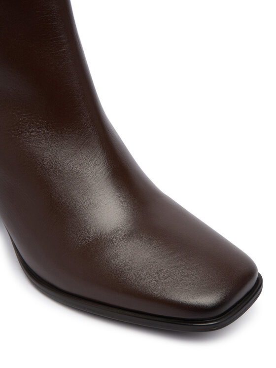 Tommy Hilfiger Tommy Hilfiger Stivaletti Th Strap Leather Block Heel Boot FW0FW09488 Marrone