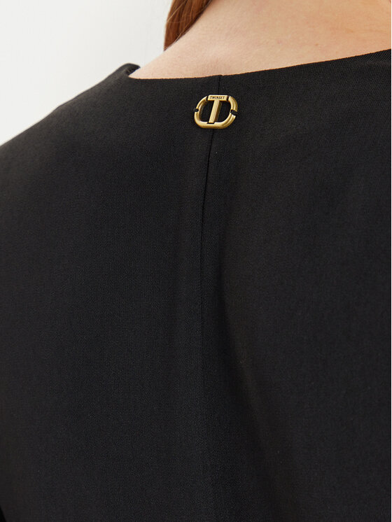 TWINSET TWINSET Hétköznapi ruha 242TT2171 Fekete Loose Fit