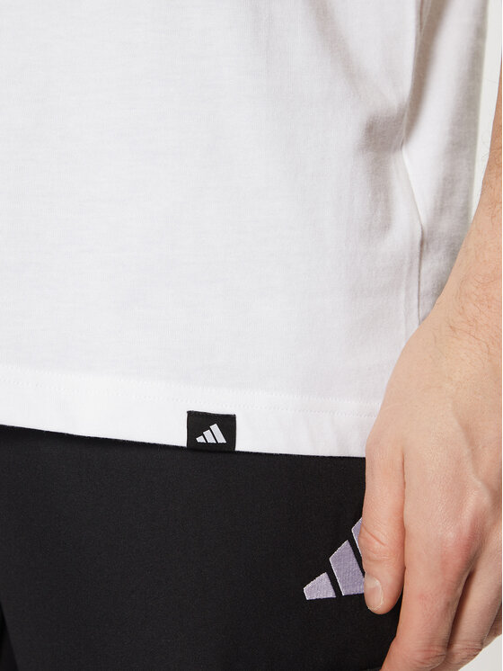 adidas adidas T-särk Messi Icon Graphic JJ1414 Valge Regular Fit