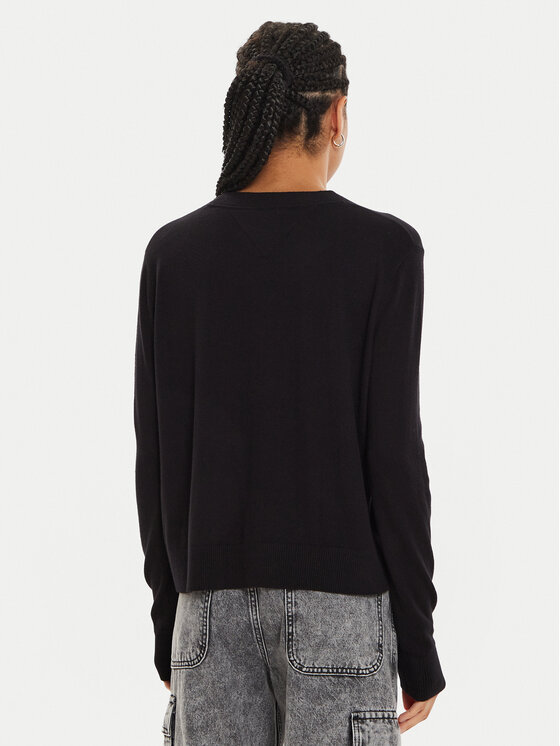 Tommy Jeans Tommy Jeans Πουλόβερ Essential DW0DW17254 Μαύρο Regular Fit
