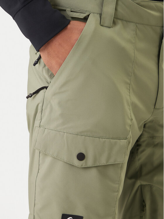 Quiksilver Quiksilver Snieglenčių kelnės Utility EQYTP03220 Žalia Modern Fit