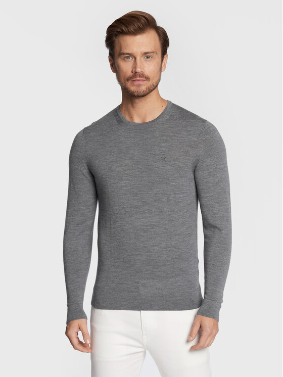 Calvin Klein Calvin Klein Pulover Superior K10K109474 Gri Regular Fit