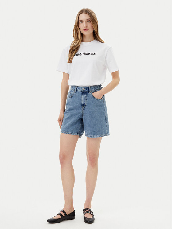 Karl Lagerfeld Jeans Karl Lagerfeld Jeans Pantaloni scurți de blugi A2W10041 Albastru Relaxed Fit